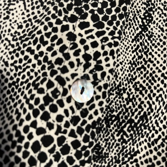 Vintage silky snakeskin print shirtdress long sleeved mother of pearl buttons - Picture 7 of 10